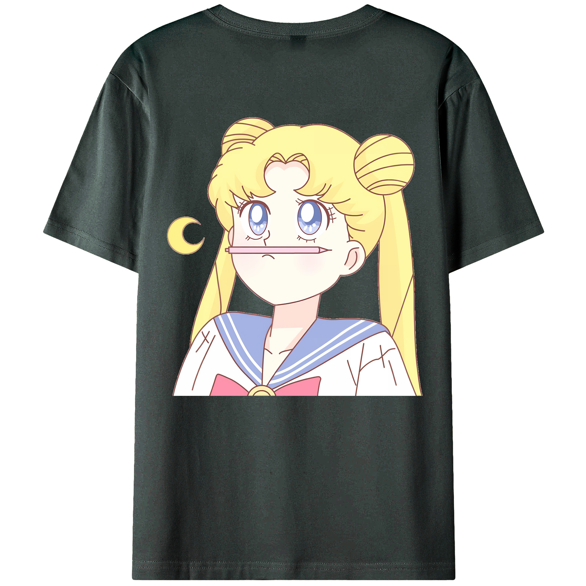 （画像用） 美少女戦士セーラームーン 愛野 美奈子 あいの みなこ Sailor Moon Aino Minako 綿100％ メンズ半袖Tシャツ（バックプリント） 通気性